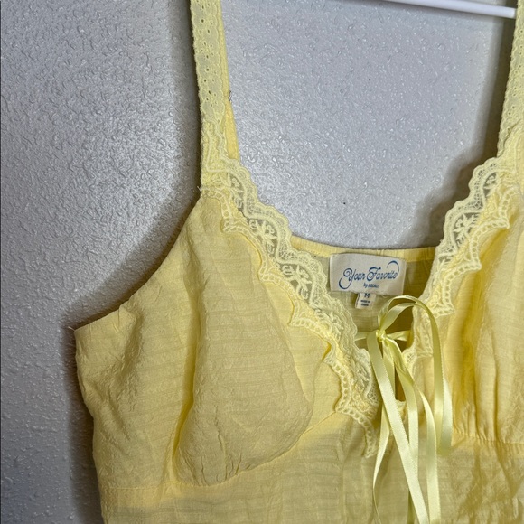 Your Favorite By Pacsun Yellow Summer Lace Ruffle Tank NWT Size Medium - Picture 3 of 6